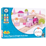Dřevěné hračky Bigjigs Rail Dřevěná vláčkodráha osmička pro princezny 35 dílů
