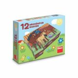 Dřevěné hračky Dino Dřevěné kostky Domácí zvířátka 12 ks