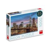 Dřevěné hračky Dino Puzzle New York neon 1000 dílků