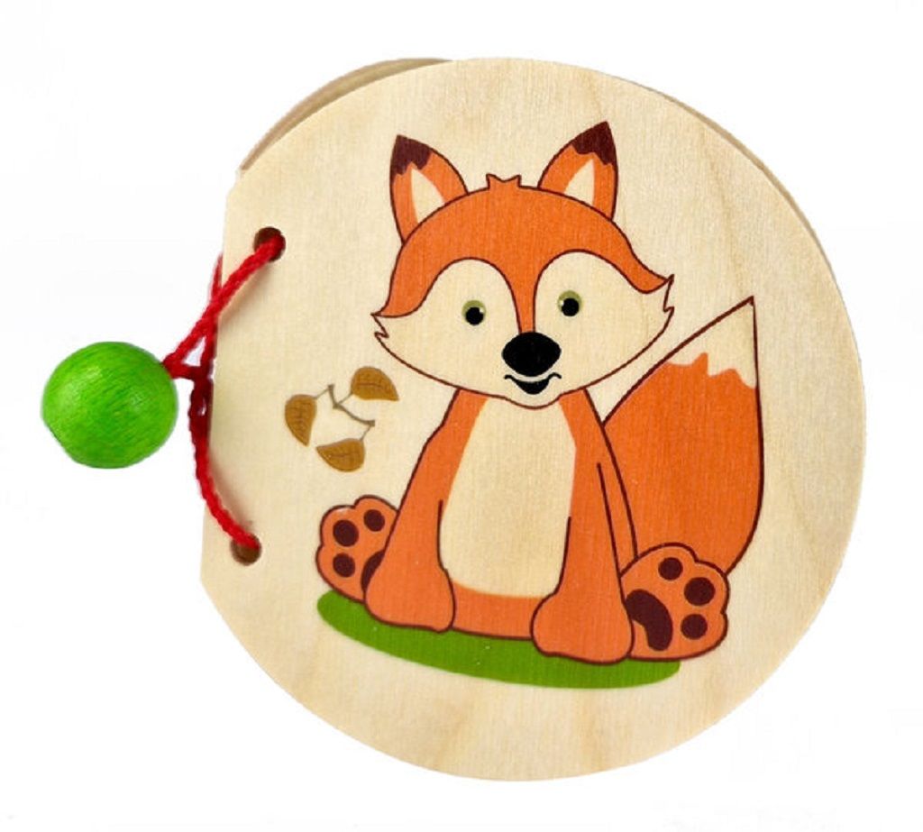Dřevěné hračky Hess Obrázková kniha liška a zvířátka z lesa