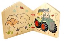 Dřevěné hračky Hess Obrázková kniha myš a domácí zvířátka