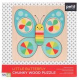 Dřevěné hračky Petit Collage Dřevěné puzzle motýl