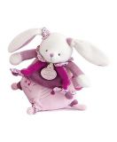 Dřevěné hračky Doudou Dárková sada - Hudební hračka růžový králíček 17 cm Doudou et Compagnie Paris