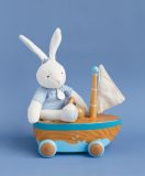 Dřevěné hračky Doudou Dárková sada - Plyšový králíček námořník 25 cm Doudou et Compagnie Paris