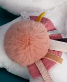 Dřevěné hračky Doudou Dárková sada - Plyšový králíček s tmavě růžovou bambulkou 25 cm Doudou et Compagnie Paris