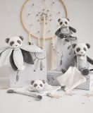 Dřevěné hračky Doudou Dárková sada - plyšový muchláček panda 20 cm Doudou et Compagnie Paris