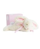Dřevěné hračky Doudou Dárková sada - Plyšový králíček pink 30 cm Doudou et Compagnie Paris