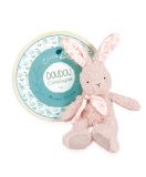 Doudou Dárková sada - Růžový plyšový králík z  BIO bavlny 25 cm