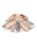 Dřevěné hračky Doudou Dárková sada - plyšový muchláček králíček hnědý 28 cm Doudou et Compagnie Paris