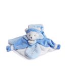 Dřevěné hračky Doudou Dárková sada - plyšový muchláček modrý medvídek 24 cm Doudou et Compagnie Paris
