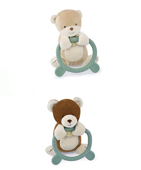 Dřevěné hračky Doudou Plyšová hračka s kousátkem HOULAHOP 1 ks medvěd Doudou et Compagnie Paris