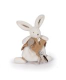 Dřevěné hračky Doudou Dárková sada - Plyšový králíček s muchláčkem 25 cm béžová Doudou et Compagnie Paris