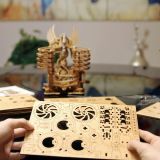 Dřevěné hračky iDventure Dřevěná stavebnice Kuličková dráha drak
