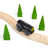 Dřevěné hračky Bigjigs Rail diesel posunovací lokomotiva na baterie