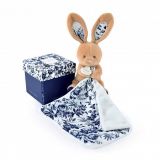 Dřevěné hračky Doudou Dárková sada - plyšový králíček a dečka modrá Doudou et Compagnie Paris