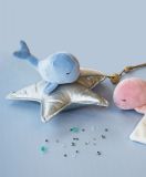 Dřevěné hračky Doudou Dárková sada - Plyšová modrá velryba 15 cm Doudou et Compagnie Paris