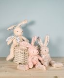 Dřevěné hračky Doudou Dárková sada - Šedý plyšový králík z BIO bavlny 25 cm Doudou et Compagnie Paris