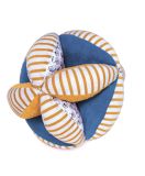 Dřevěné hračky Doudou Textilní aktivní míč s chrastítkem včelka 15 cm Doudou et Compagnie Paris