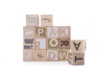 Dřevěné hračky Bajo Kostky abeceda