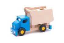 Dřevěné hračky Bajo Vkládací sklápěcí auto modré