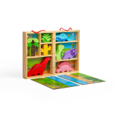 Dřevěné hračky Bigjigs Toys Krabička na hraní dinosauři