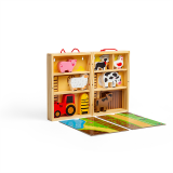 Dřevěné hračky Bigjigs Toys Krabička na hraní farma zvířat