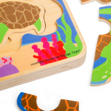 Dřevěné hračky Bigjigs Toys Puzzle Životní cyklus želvy