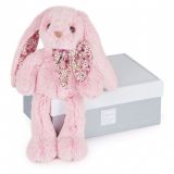 Dřevěné hračky Doudou Histoire d´Ours Plyšová hračka růžový králíček 25 cm