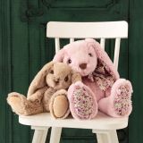 Dřevěné hračky Doudou Histoire d´Ours Plyšový kamarád růžový králíček 50 cm