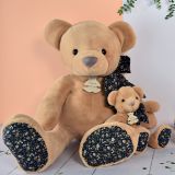 Dřevěné hračky Doudou Histoire d´Ours Plyšový kamarád světle hnědý medvídek 60 cm
