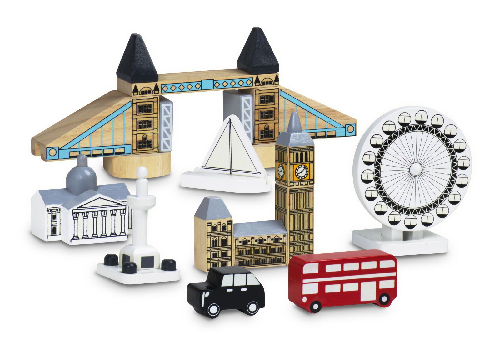 Dřevěné hračky Wonderworld Svítící kostky London