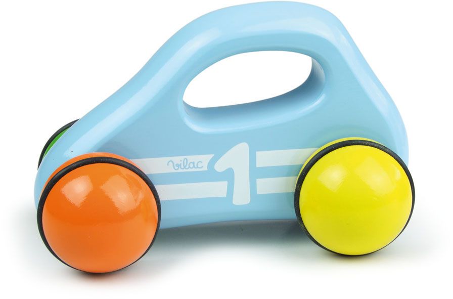 Dřevěné hračky Vilac Závodní auto Brouk modré