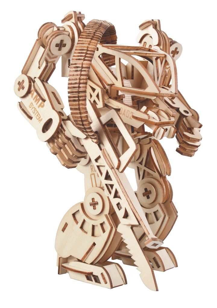 Dřevěné hračky Woodcraft Dřevěné 3D puzzle AMP Powersuit Woodcraft construction kit