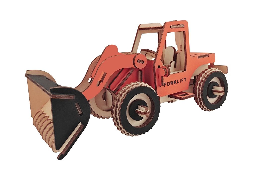 Dřevěné hračky Woodcraft Dřevěné 3D puzzle Bagr Woodcraft construction kit