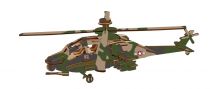 Woodcraft Dřevěné 3D puzzle Bojový vrtulník Apache