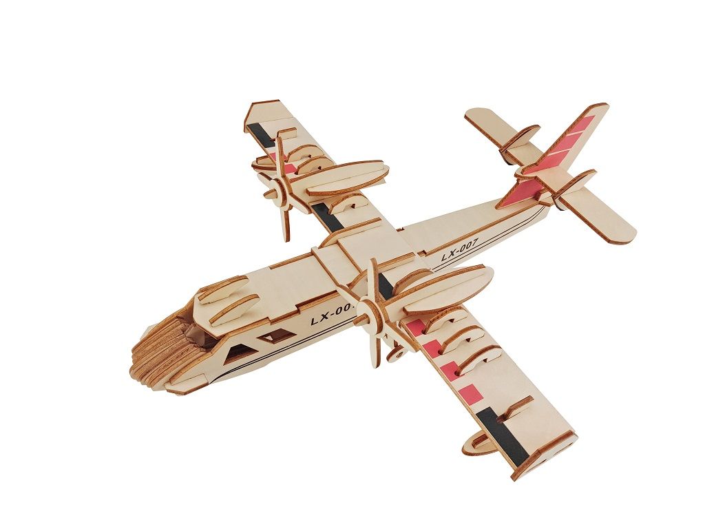 Dřevěné hračky Woodcraft Dřevěné 3D puzzle Bombardér Woodcraft construction kit