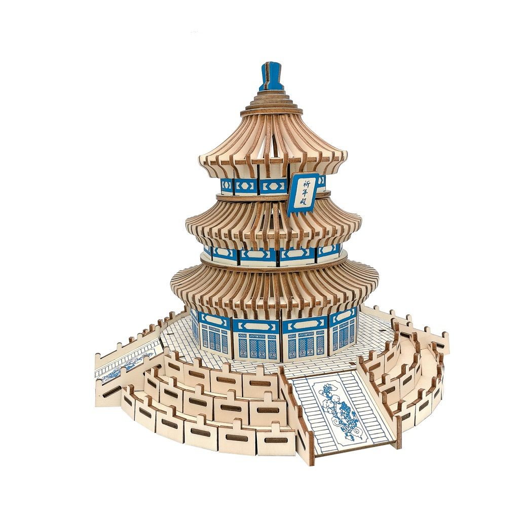 Dřevěné hračky Woodcraft Dřevěné 3D puzzle Chrám nebes Woodcraft construction kit