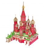 Woodcraft Dřevěné 3D puzzle Chrám Vasila Blaženého barevný