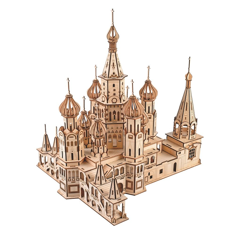 Dřevěné hračky Woodcraft Dřevěné 3D puzzle Chrám Vasila Blaženého Woodcraft construction kit