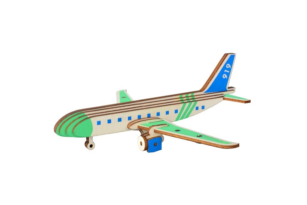 Dřevěné hračky Woodcraft Dřevěné 3D puzzle Dopravní letadlo Woodcraft construction kit