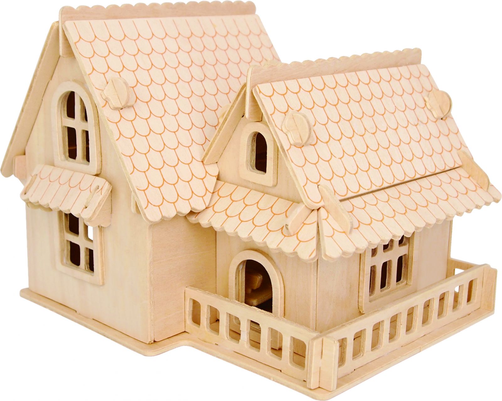 Dřevěné hračky Woodcraft Dřevěné 3D puzzle Evropská vila A Woodcraft construction kit