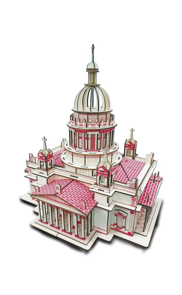 Dřevěné hračky Woodcraft Dřevěné 3D puzzle Issa Kiev's Cathedral Woodcraft construction kit