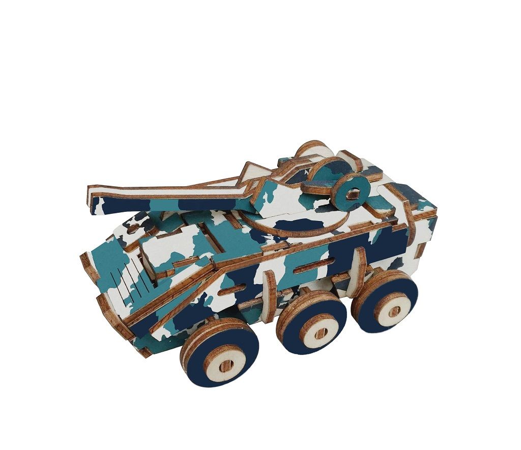 Dřevěné hračky Woodcraft Dřevěné 3D puzzle Obrněné vozidlo Woodcraft construction kit