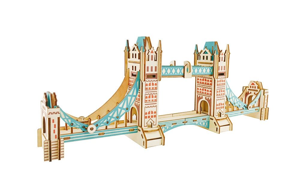 Dřevěné hračky Woodcraft Dřevěné 3D puzzle Tower Bridge Woodcraft construction kit