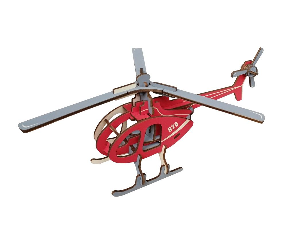 Dřevěné hračky Woodcraft Dřevěné 3D puzzle Vrtulník Woodcraft construction kit