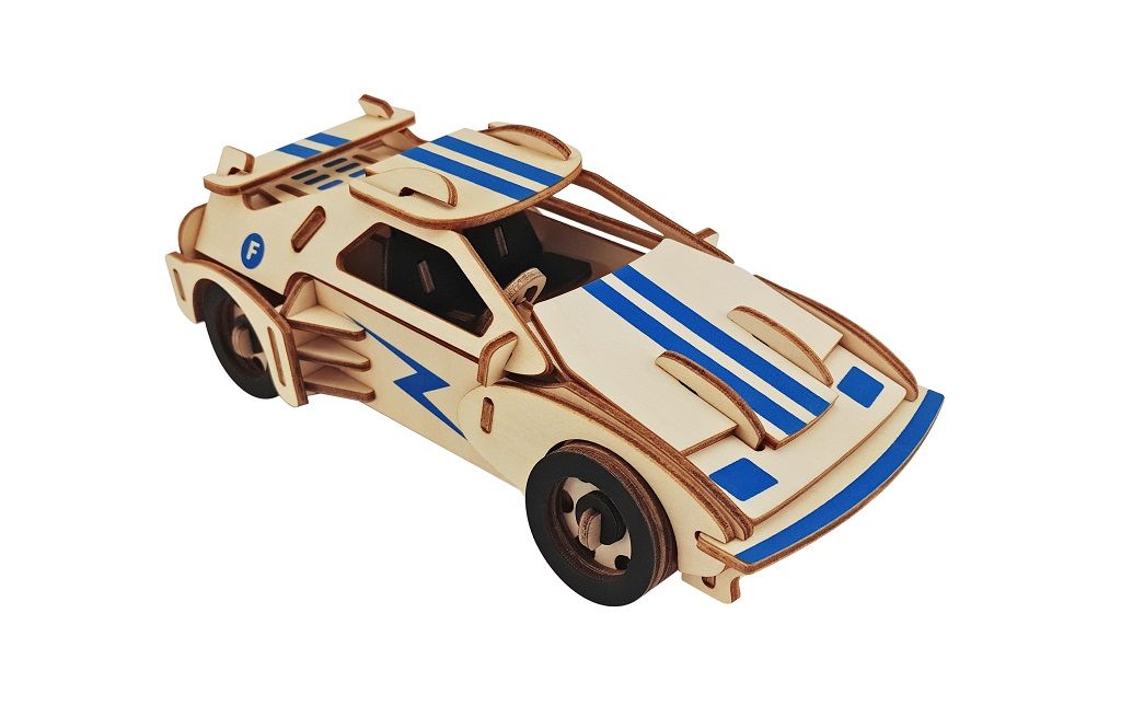 Dřevěné hračky Woodcraft Dřevěné 3D puzzle Závodní auto F 20 Woodcraft construction kit