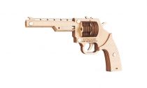 Woodcraft Dřevěné 3D puzzle Zbraň na gumičky Revolver