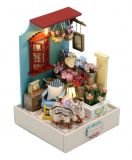 Dřevěné hračky Dvěděti miniatura domečku Pokoj květinového odpočinku