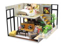 Dřevěné hračky Dvěděti miniatura domečku Cynthiin prázdninový pokoj