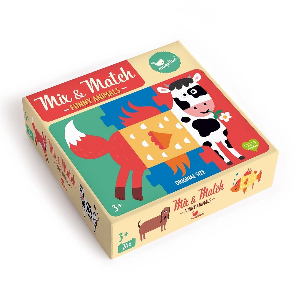 Dřevěné hračky Magellan Mix & Match puzzle Zvířátka